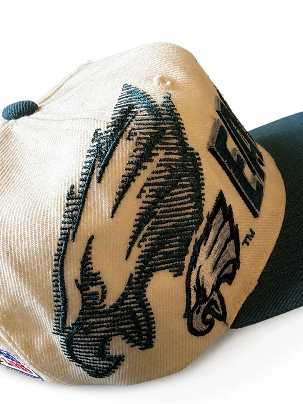 VTG Sports Specialties Philadelphia Eagles Hat Adult White NFL Shadow Script 90s